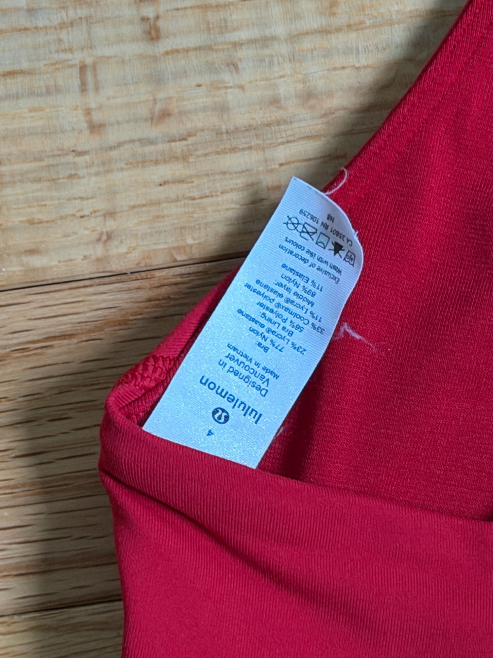 Lululemon Energy Bra Longline - Dark Red - Picture 3 of 3